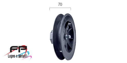 Puleggia in plastica per rullo da ø 60 perno interno